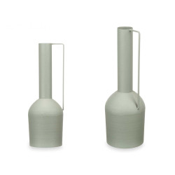 VASE HAUT EN ACIER  VERT PASTEL