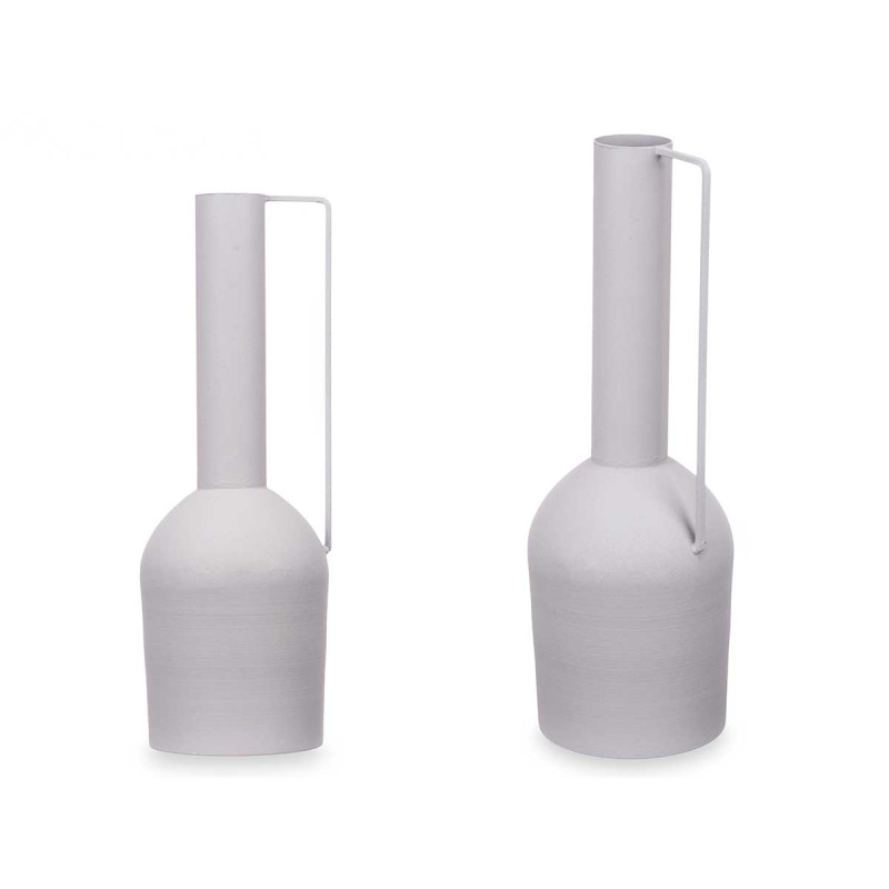 VASO IN ACCIAIO ALTO GRIGIO PASTELLO MED
