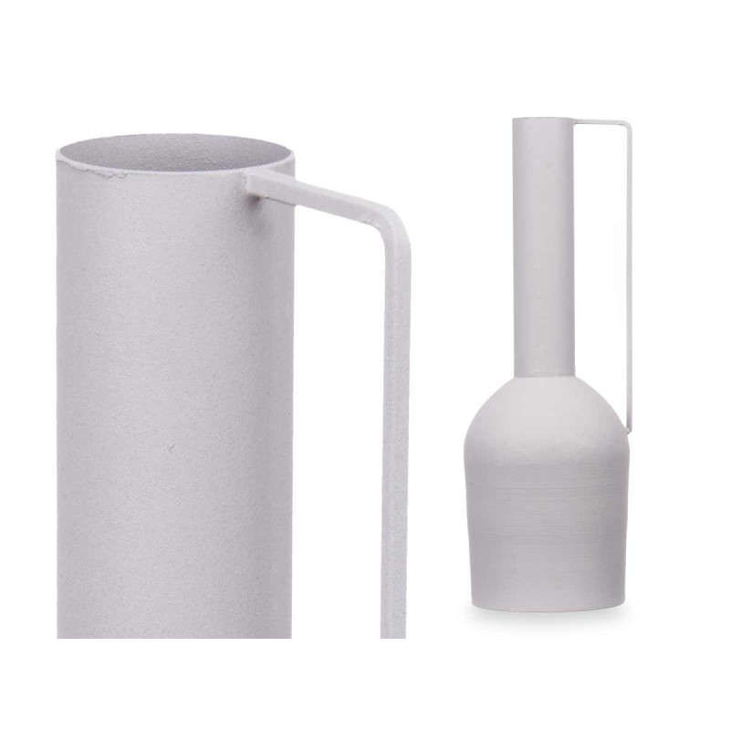 VASO EM AÇO ALTO CINZENTO CLARO