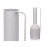 VASE HAUT EN ACIER  GRIS PASTEL