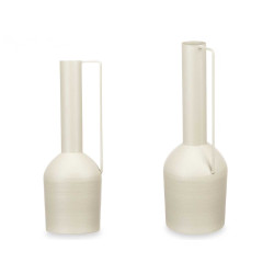 VASO IN ACCIAIO ALTO CREMA PASTELLO MED