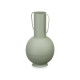 VASE ACIER DOUBLE ANSE VERT PASTEL MOYEN