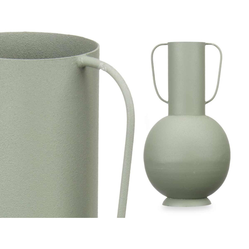 VASO EM AÇO ASA DUPLA VERDE CLARO MED