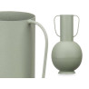VASE ACIER DOUBLE ANSE VERT PASTEL MOYEN