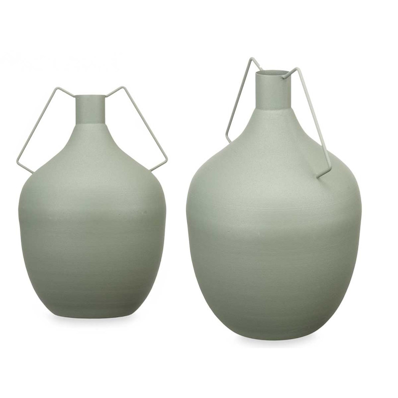 STEEL VASE BOTTLE GREEN PASTEL COLOUR LARGE
