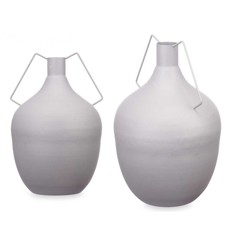 VASO IN ACCIAIO BOTTIGLIA GRIGIO PASTELLO MED
