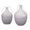 VASE ACIER BOUTEILLE GRIS PASTEL GRAND