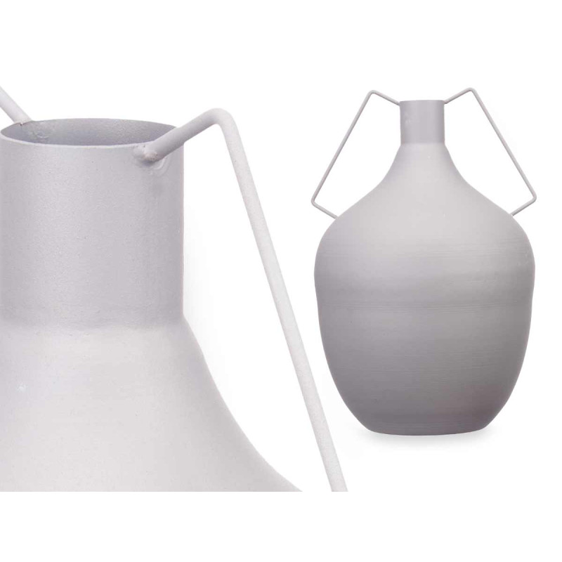 VASO EM AÇO CINZENTO CLARO GRD