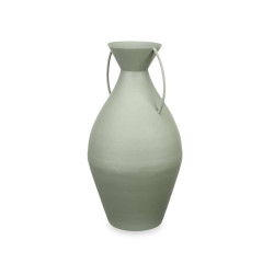 VASO IN ACCIAIO ANFORA VERDE PASTELLO GRD