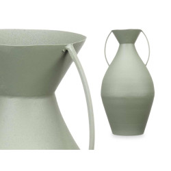 VASO IN ACCIAIO ANFORA VERDE PASTELLO GRD