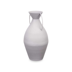 VASO IN ACCIAIO ANFORA GRIGIO PASTELLO GRD