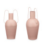 STEEL VASE DOUBLE HANDLE SAND PASTEL COLOUR LARGE