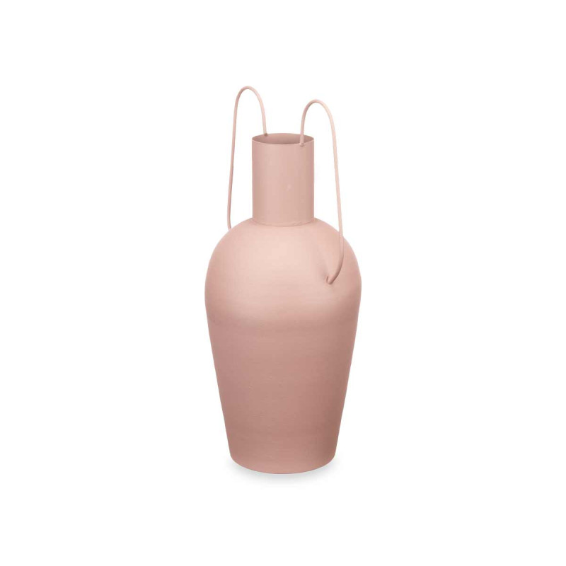 STEEL VASE DOUBLE HANDLE SAND PASTEL COLOUR LARGE