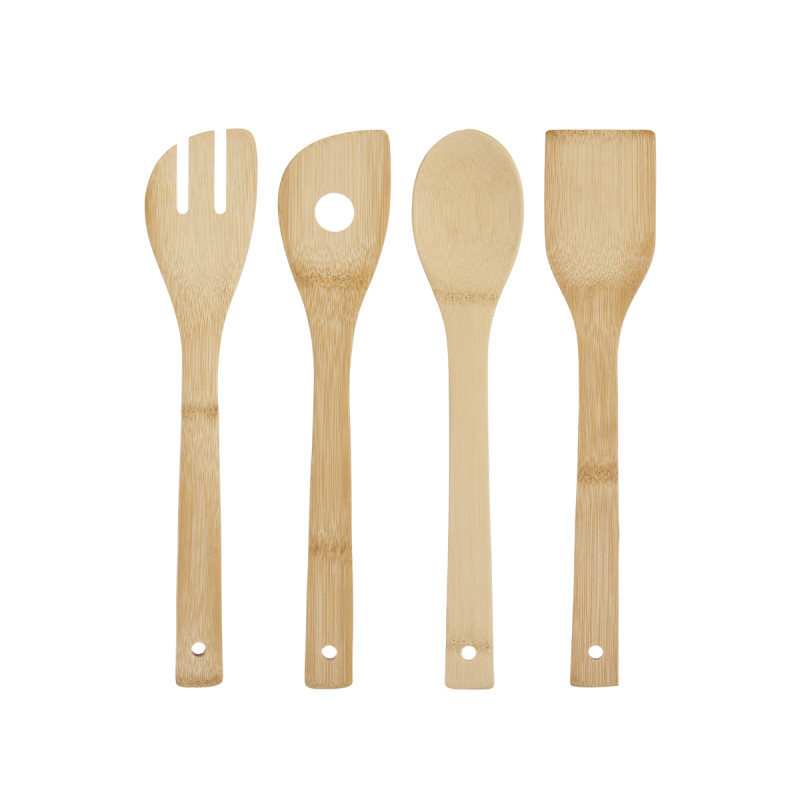 SET 4 PZ BAMBÙ UTENSILI DA CUCINA