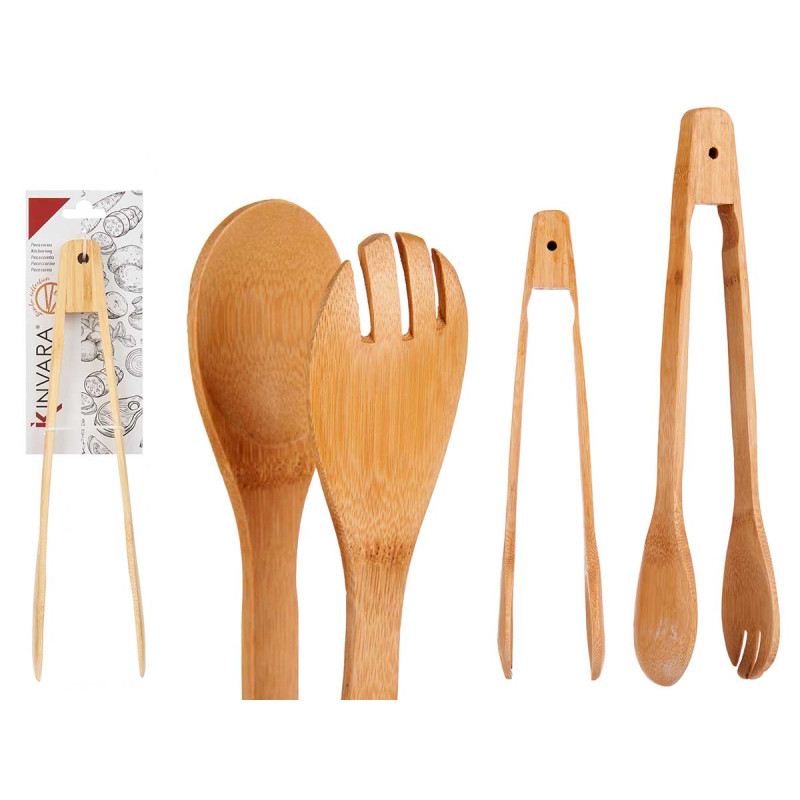 PINZA BAMBÙ CUCINA CUCCHIAIO FORCHETTA