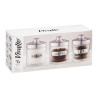 SET 3 BARATTOLI VETRO TAPPO ALLUMINIO 350 ML