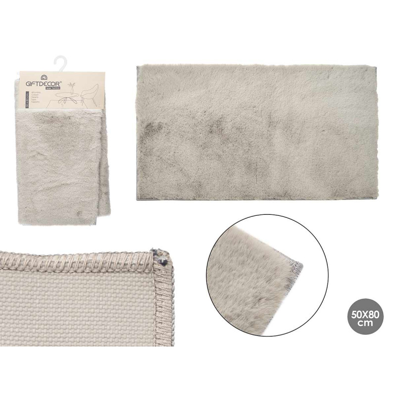ALFOMBRA RABBIT 50X80 CM GRIS CLARO