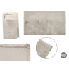 FABRIC RUG SHAGGY PILE 50X80 CM LIGHT GREY 