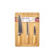 SET TAGLIERE BAMBU CON 3 COLTELLI DA FORMAGGIO