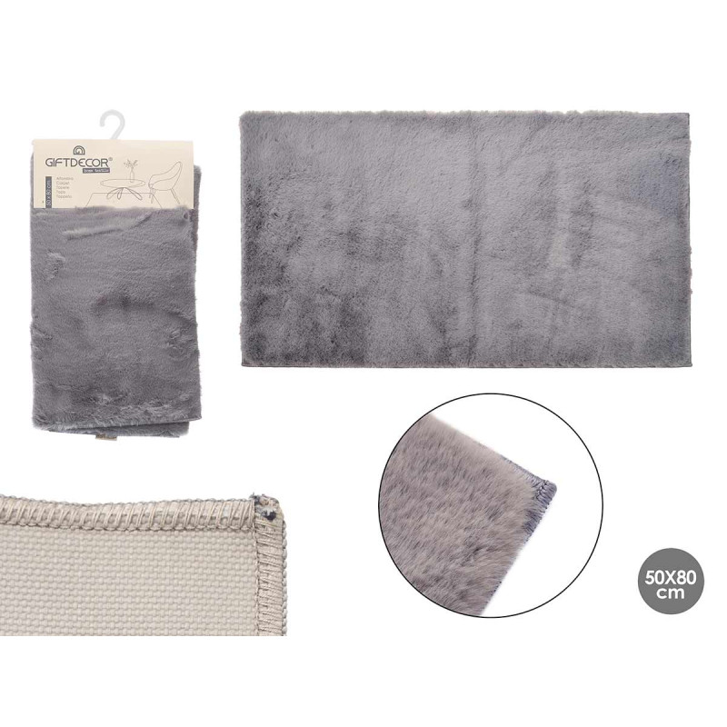 TAPIS RABBIT50X80 CM GRIS FONCÉ