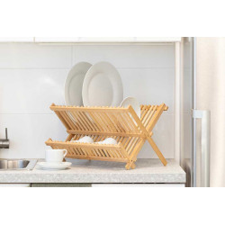 ÉGOUTTOIR À VAISSELLE EN BAMBOU 43X26,5X36,5CM