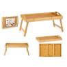 BAMBOO TRAY WITH FOLDABLE LEGS 50X30X21CM