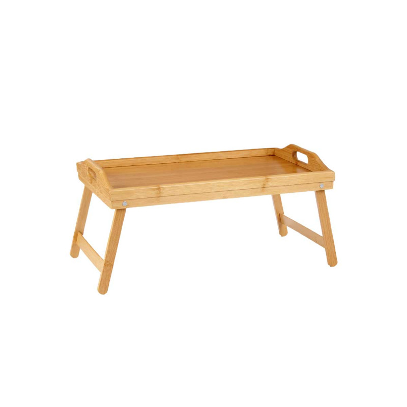 PLATEAU BAMBOU AVEC PIEDS PLIANTS 53X33X23 CM