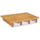 PLANCHE BAMBOU AVEC 3 COMPARTIMENTS 40X28X6CM