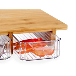 PLANCHE BAMBOU AVEC 3 COMPARTIMENTS 40X28X6CM