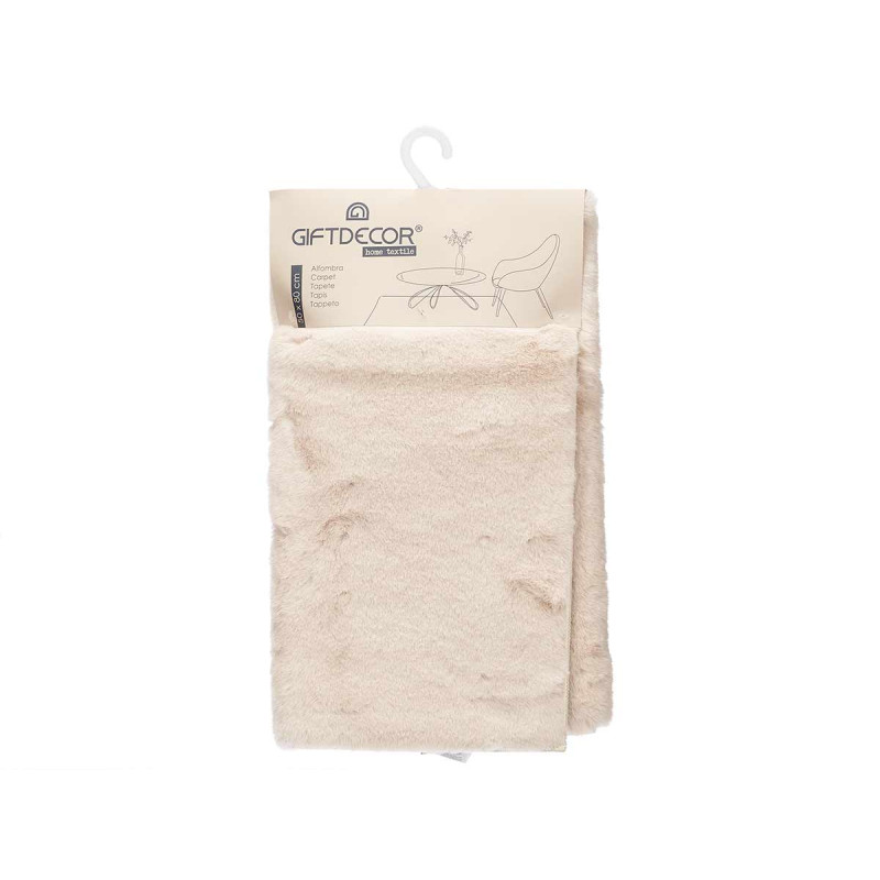ALFOMBRA RABBIT 50X80 CM BEIGE CLARO