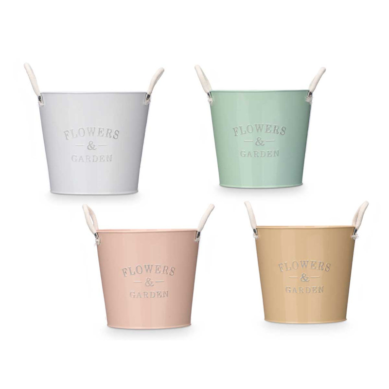POT POIGNÉES BLANCHES ASSORT 4 COULEURS DIAM 23