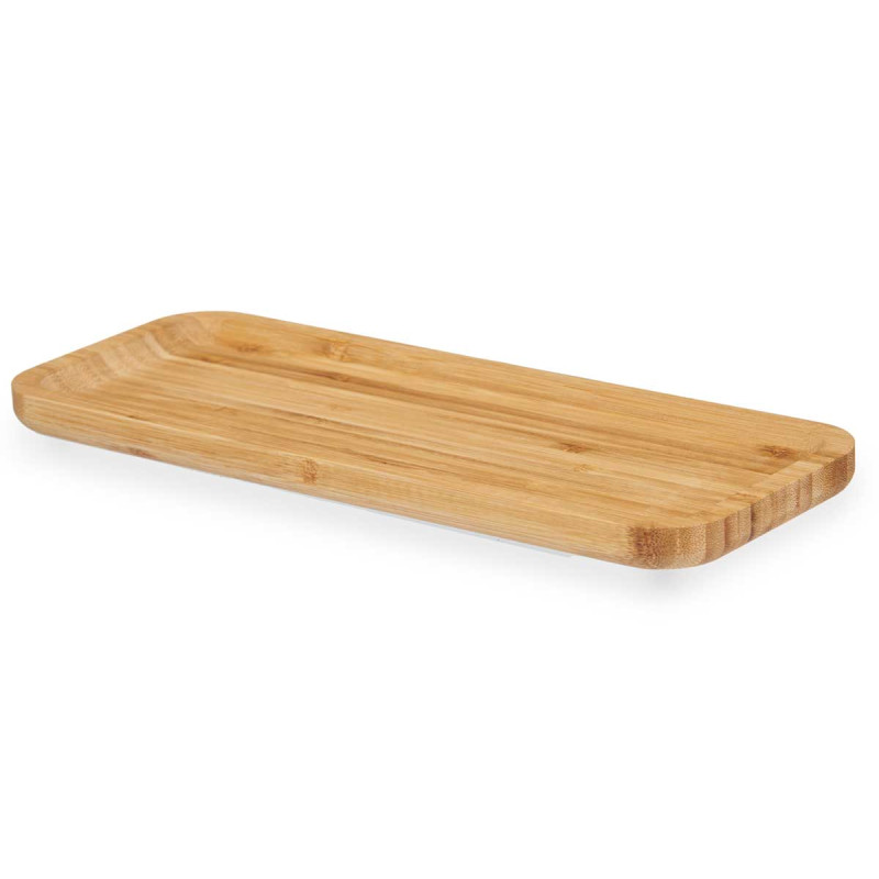 TABUA RECTANGULAR EM BAMBU 29,5X11,5 CM