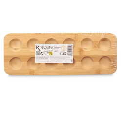 CAIXA BAMBU PARA 12 OVOS 40 CM