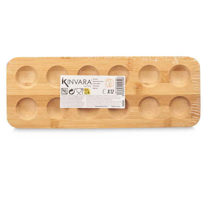 PORTAUOVA 12 POSTI BAMBÙ 30X11 CM