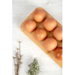 BAMBOO EGG CUP 12 HOLLOWS 30X11 CM