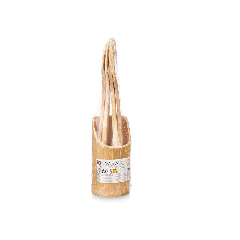 SUPPORTO 5 PZ UTENSILI BAMBÙ