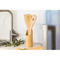 SOPORTE 5 PZS UTENSILIOS BAMBU