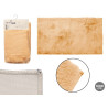 FABRIC RUG SHAGGY PILE 50X80 CM BROWN 