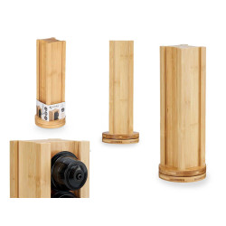 SUPORTE GRANDE CAPSULAS GIRATORIO EM BAMBU 