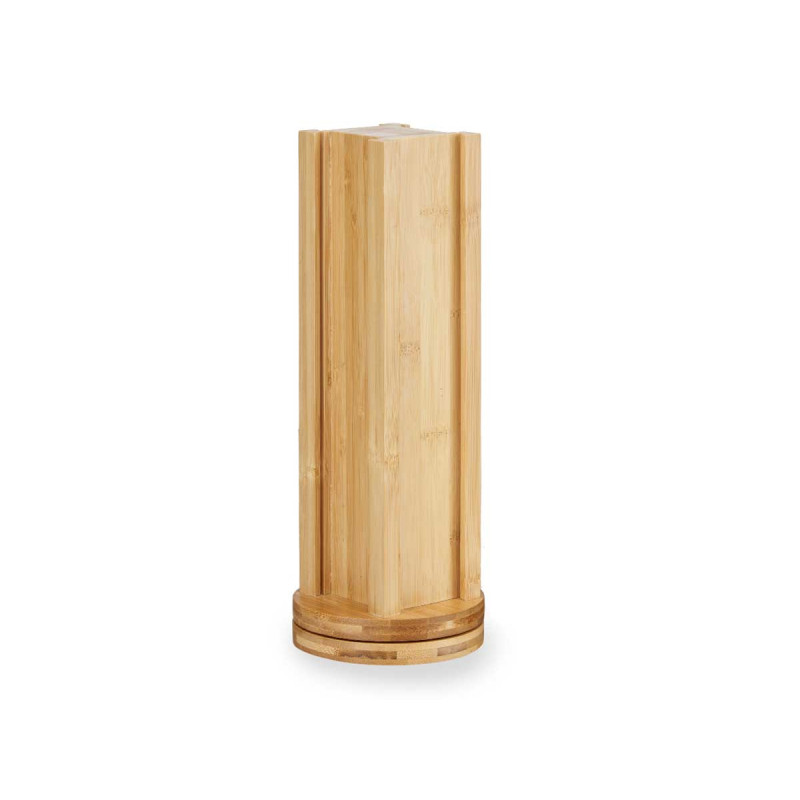 SUPORTE GRANDE CAPSULAS GIRATORIO EM BAMBU 