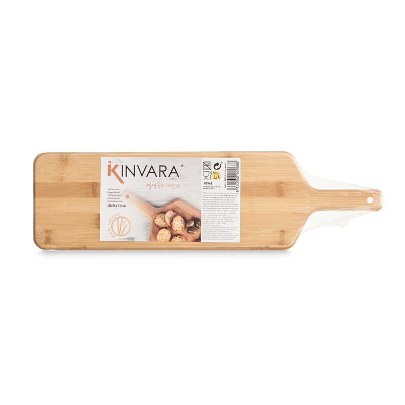 BAMBOO APPETIZER BOARD W/HANDLE 50 X 14 X 1,5 CM