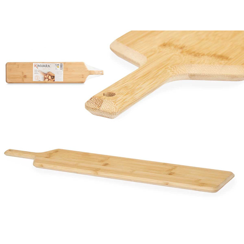 BAMBOO APPETIZER BOARD W/HANDLE 65 X 14 X 1,5 CM