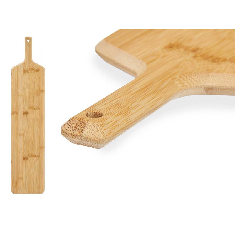 BAMBOO APPETIZER BOARD W/HANDLE 65 X 14 X 1,5 CM