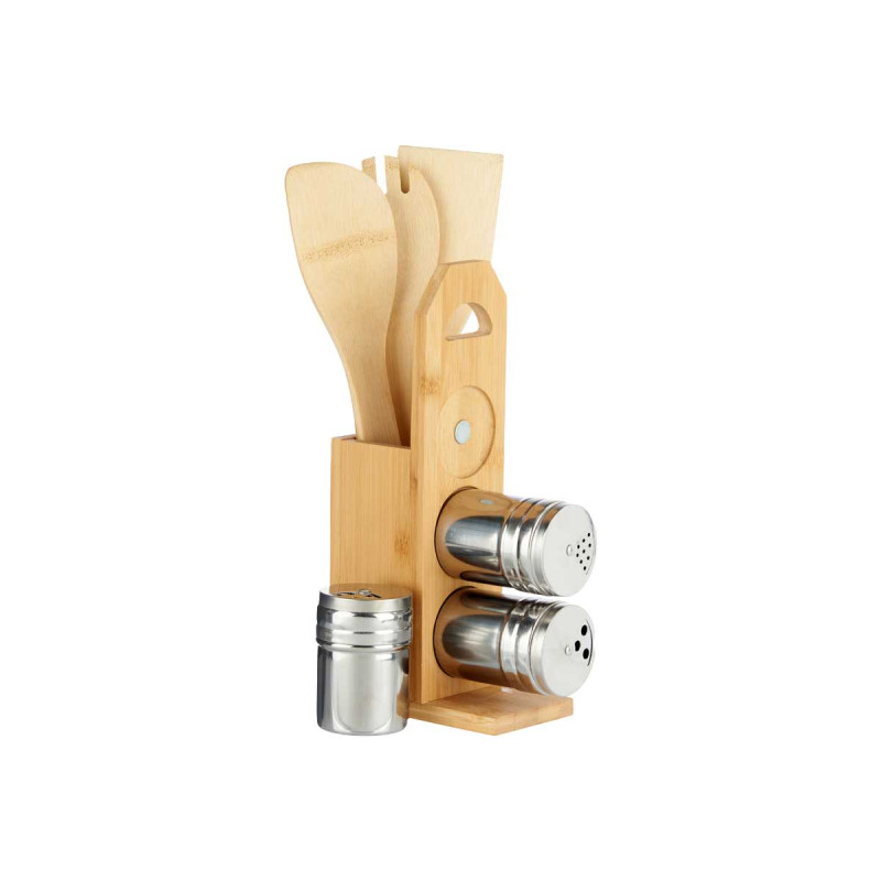 SET 7 PZS BAMBU SOPORTE PALAS ESPECIEROS