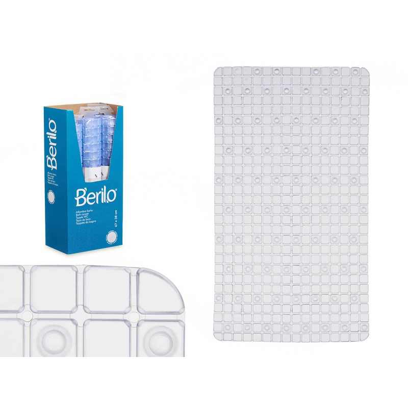 TAPETE WC ANTIDERRAPANTE QUADRADOS TRANSP GRD
