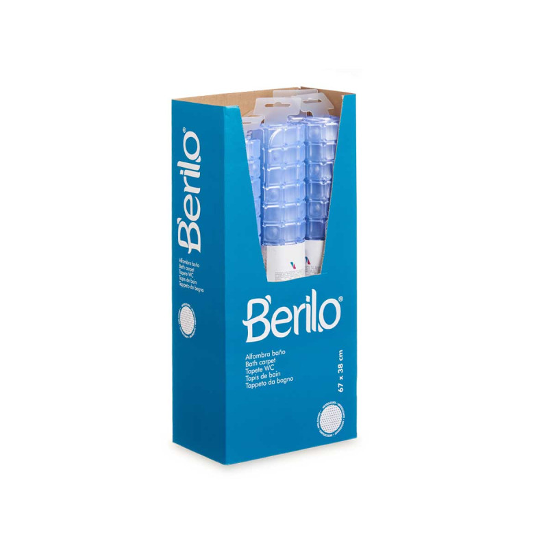 TAPPETINO BAGNO ANTISCIVOLO QUADRI TRASP GRAN