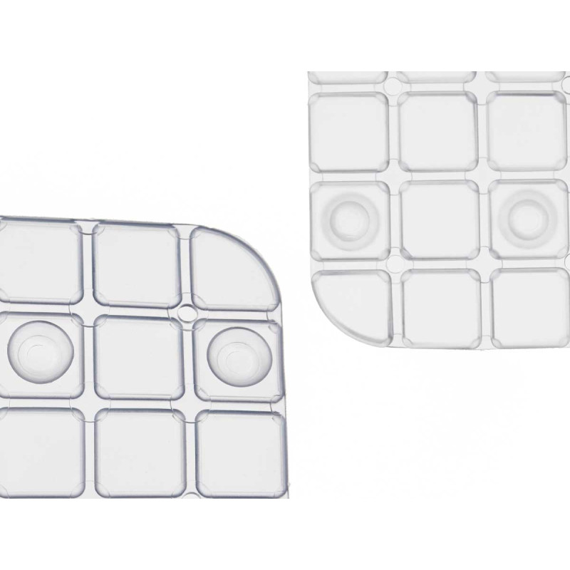ANTI-SLIP BATH MAT SQUARES TRANSPARENT LARGE