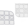 ANTI-SLIP BATH MAT SQUARES TRANSPARENT LARGE
