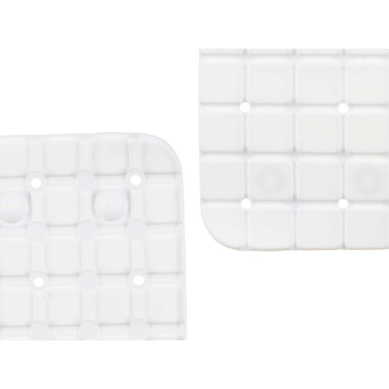TAPETE WC ANTIDERRAPANTE QUADRADOS BRANCO GRD
