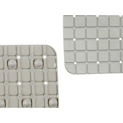 TAPETE WC ANTIDERRAPANTE QUADRADOS CINZENTO GRD
